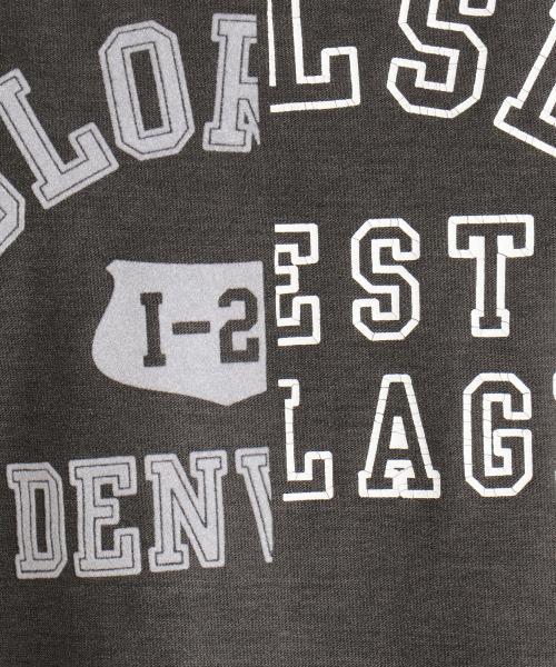 RAY CASSIN(レイカズン)の「ピグメント加工カレッジロゴTシャツ(Tシャツ/カットソー・レディース・パープル/スミクロ/オフホワイト・FREE)」の9枚目の写真