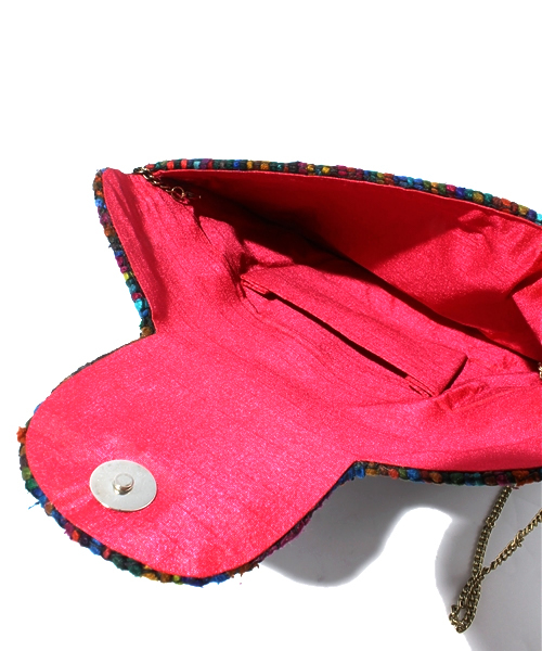 ROSE BUD（ローズバッド）の「(SJK BAGS)MULTI COLOR CLUTCH BAG[結婚式＆パーティーにもオススメ]（クラッチバッグ・レディース・ホワイト×ピンク/マルチ・ONE SIZE）」の9枚目の写真