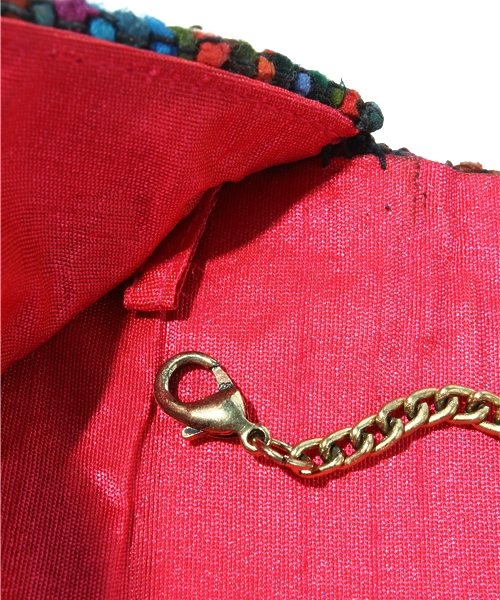 ROSE BUD（ローズバッド）の「(SJK BAGS)MULTI COLOR CLUTCH BAG[結婚式＆パーティーにもオススメ]（クラッチバッグ・レディース・ホワイト×ピンク/マルチ・ONE SIZE）」の4枚目の写真