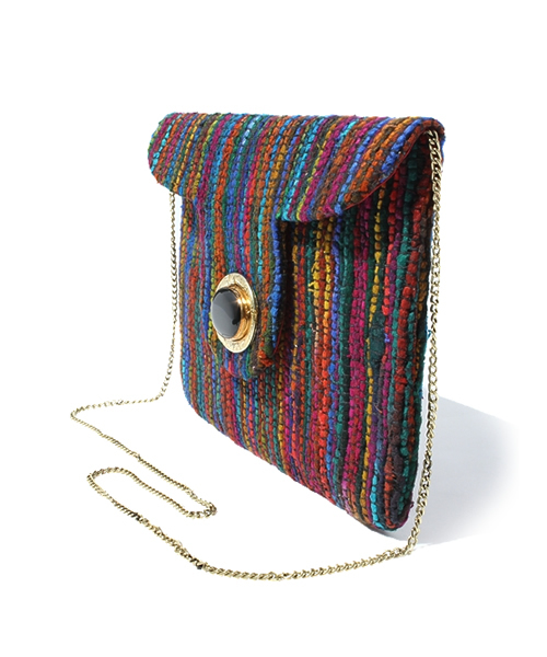 ROSE BUD（ローズバッド）の「(SJK BAGS)MULTI COLOR CLUTCH BAG[結婚式＆パーティーにもオススメ]（クラッチバッグ・レディース・ホワイト×ピンク/マルチ・ONE SIZE）」の5枚目の写真