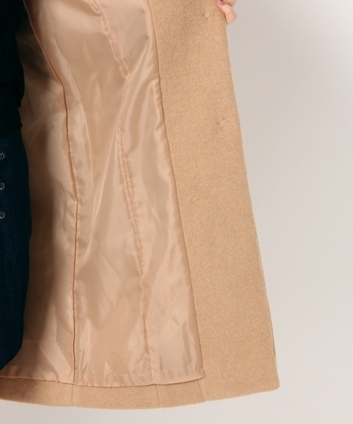 Heather(ヘザー)の「ファーポケットコート 766390(チェスターコート・レディース・グレー/キャメル/ネイビー・SMALL/MEDIUM)」の5枚目の写真