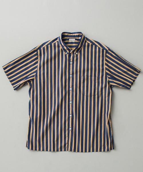 Steven Alan(スティーブンアラン)の「<Steven Alan> WIDE LONST BOX SINGLE NEEDLE BOLD/シャツ(シャツ/ブラウス・メンズ・ブラック/ベージュ・X-LARGE/MEDIUM/LARGE/SMALL)」の2枚目の写真