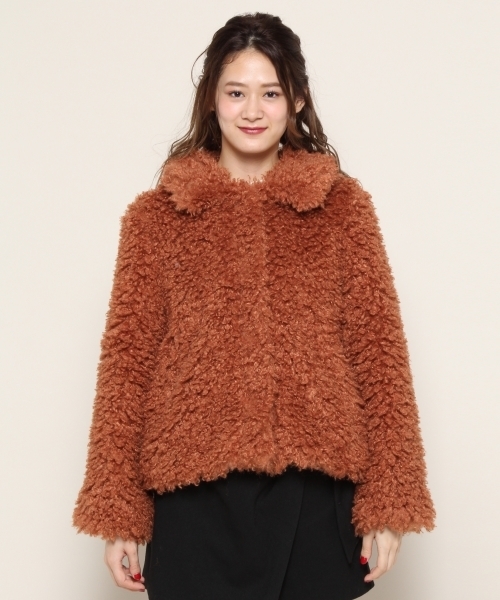 PAGEBOY（ページボーイ）の「【12/1 ヒルナンデス放映】ファーブルゾン（ブルゾン・レディース・キャメル/オフホワイト/ブルー・FREE）」の16枚目の写真