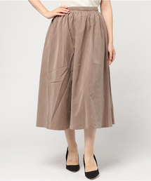 KOBE LETTUCE | シックなカラーで上品に仕上げた大人顔Item！ピーチスキンタッチフレアスカート/神戸レタス[M1909](スカート)