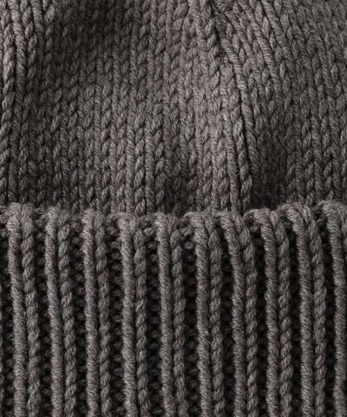 crepuscule（クレプスキュール）の「＜crepuscule＞ KNIT CAP/ﾆｯﾄｷｬｯﾌﾟ（ニットキャップ/ビーニー・メンズ・ブラック/グレー/ブラウン・FREE）」の5枚目の写真