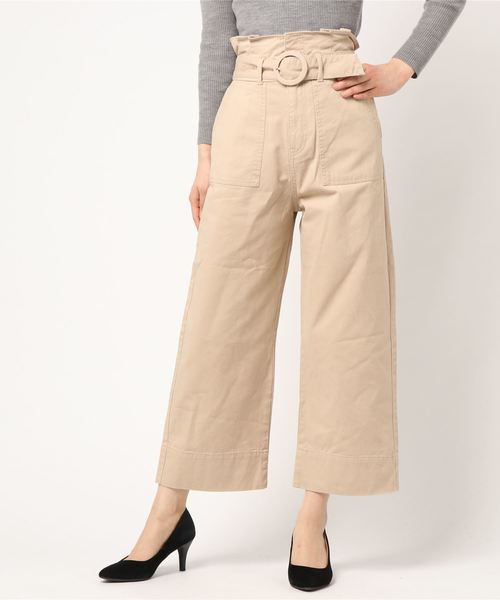 Heather（ヘザー）の「ウエストフリル／ワークワイドパンツ 783145（デニムパンツ・レディース・ブルー系その他/ベージュ系その他/カーキ/ライトブルー・M/S）」の8枚目の写真