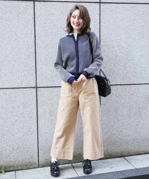 Heather（ヘザー）の「ウエストフリル／ワークワイドパンツ 783145（デニムパンツ・レディース・ブルー系その他/ベージュ系その他/カーキ/ライトブルー・M/S）」の6枚目の写真