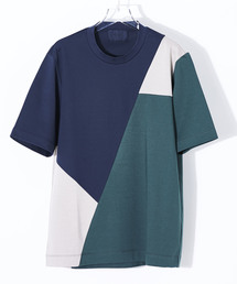 STUDIOUS | 【STUDIOUS】MEN'S NON-NO掲載 バイアスパネルクルーネックプルオーバー(Tシャツ/カットソー)