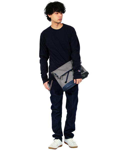 ８(eight)（エイト）の「クラッチバッグ 2WAY ショルダーバッグ（クラッチバッグ・メンズ・ブラック/ネイビー/インディゴブルー/ライトブラウン/ダークグレー・FREE）」の7枚目の写真