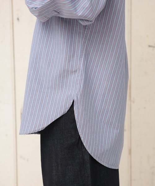 cepo（セポ）の「レギュラーシャツ（シャツ/ブラウス・レディース・レッド/オフホワイト/サックスブルー・M）」の8枚目の写真