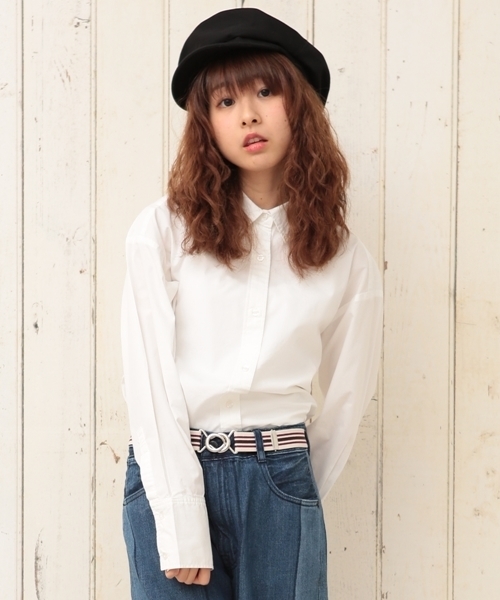 cepo（セポ）の「レギュラーシャツ（シャツ/ブラウス・レディース・レッド/オフホワイト/サックスブルー・M）」の10枚目の写真