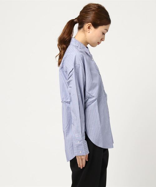 cepo（セポ）の「レギュラーシャツ（シャツ/ブラウス・レディース・レッド/オフホワイト/サックスブルー・M）」の4枚目の写真