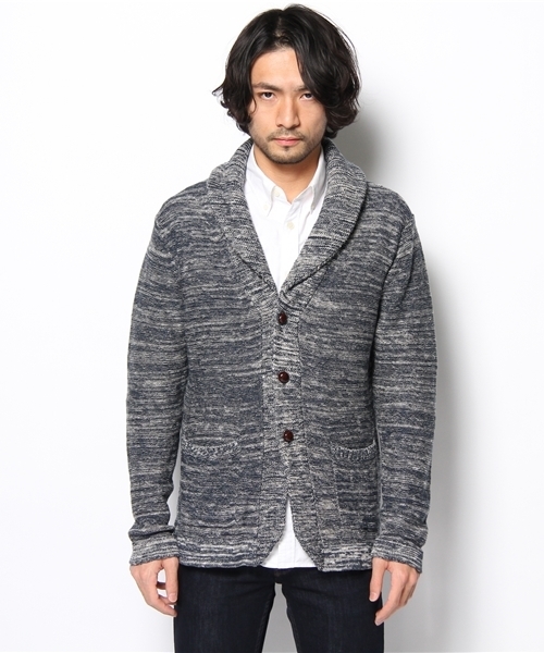 UNITED ARROWS（ユナイテッドアローズ）の「UA コットンリネンミックスショールカーディガン (1302ktb)（mg1306uL) ◆◆◆（カーディガン/ボレロ・メンズ・ケリー/ロイヤルブルー・X-SMALL/SMALL/MEDIUM/LARGE/X-LARGE）」の3枚目の写真
