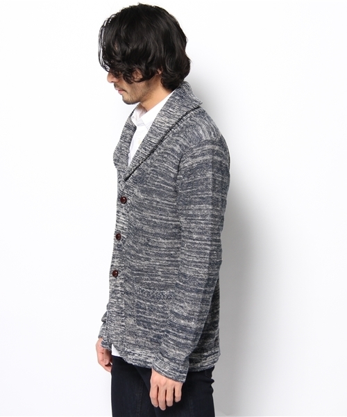 UNITED ARROWS（ユナイテッドアローズ）の「UA コットンリネンミックスショールカーディガン (1302ktb)（mg1306uL) ◆◆◆（カーディガン/ボレロ・メンズ・ケリー/ロイヤルブルー・X-SMALL/SMALL/MEDIUM/LARGE/X-LARGE）」の4枚目の写真