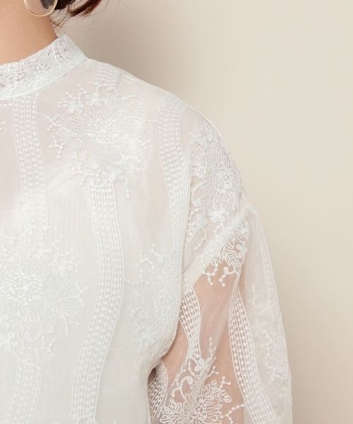 PAGEBOY（ページボーイ）の「レースボリュームスリーブ五分袖（シャツ/ブラウス・レディース・オフホワイト/キナリ/ブラック・FREE）」の16枚目の写真