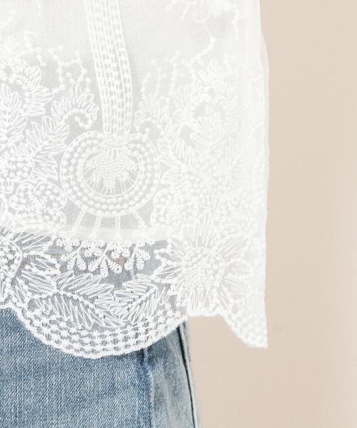 PAGEBOY（ページボーイ）の「レースボリュームスリーブ五分袖（シャツ/ブラウス・レディース・オフホワイト/キナリ/ブラック・FREE）」の18枚目の写真