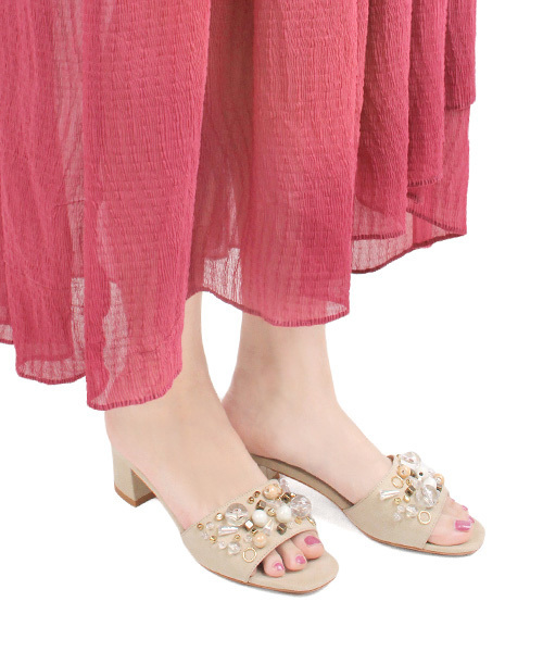 Randa ランダ の Camille Bis Randa ビジューミュールサンダル サンダル Wear