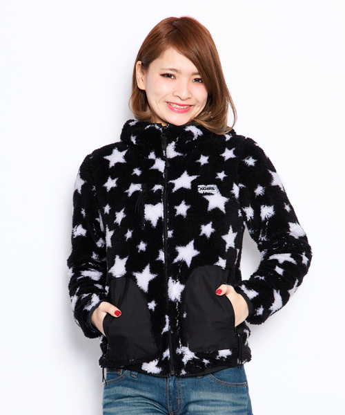 X-girl（エックスガール）の「FLUFFY HOODIE 2013（その他アウター・レディース・ホワイト/マルチ/ベージュ/ネイビー・1/2）」の6枚目の写真