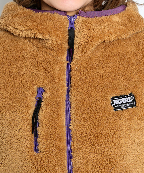 X-girl（エックスガール）の「FLUFFY HOODIE 2013（その他アウター・レディース・ホワイト/マルチ/ベージュ/ネイビー・1/2）」の12枚目の写真