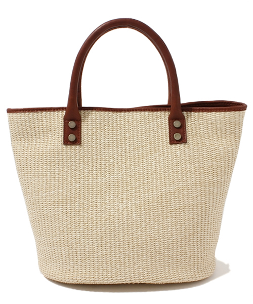 LE TALON（ルタロン）の「【GLOW 6月号掲載】MAURIZIO TAIUTI ベッチュウラフィアバスケ（ショルダーバッグ・レディース・チャコールグレー/ベージュ/サックスブルー・FREE）」の2枚目の写真