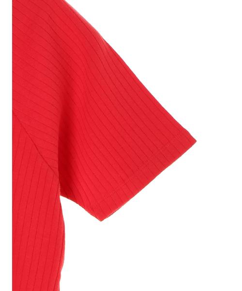 AMERICAN HOLIC（アメリカンホリック）の「・針抜きリブ五分袖スクエアネックラグランプルオーバー（Tシャツ/カットソー・レディース・オフホワイト/レッド/テラコッタ/ネイビー・L/M）」の16枚目の写真