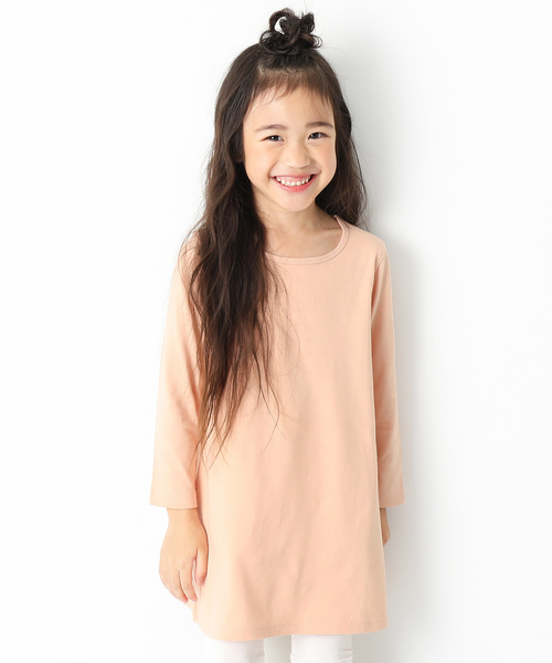 devirock（デビロック）の「長袖Aラインワンピース（ワンピース・キッズ・ホワイト/パープル系その他/ブラック/イエロー系その他/ラベンダー/杢グレー/レッド系その他/スモークピンク/ネイビー/グリーン系その他/カーキ/レッド系その他2/ブルーグレー/モカ/ピンク系その他/イエロー系その他2・120cm/130cm/100cm/140cm/150cm/110cm/90cm/160cm）」の13枚目の写真