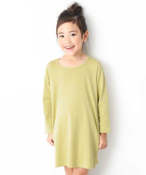 devirock（デビロック）の「長袖Aラインワンピース（ワンピース・キッズ・ホワイト/パープル系その他/ブラック/イエロー系その他/ラベンダー/杢グレー/レッド系その他/スモークピンク/ネイビー/グリーン系その他/カーキ/レッド系その他2/ブルーグレー/モカ/ピンク系その他/イエロー系その他2・120cm/130cm/100cm/140cm/150cm/110cm/90cm/160cm）」の12枚目の写真