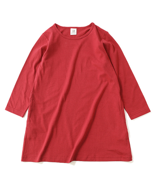 devirock（デビロック）の「長袖Aラインワンピース（ワンピース・キッズ・ホワイト/パープル系その他/ブラック/イエロー系その他/ラベンダー/杢グレー/レッド系その他/スモークピンク/ネイビー/グリーン系その他/カーキ/レッド系その他2/ブルーグレー/モカ/ピンク系その他/イエロー系その他2・120cm/130cm/100cm/140cm/150cm/110cm/90cm/160cm）」の17枚目の写真