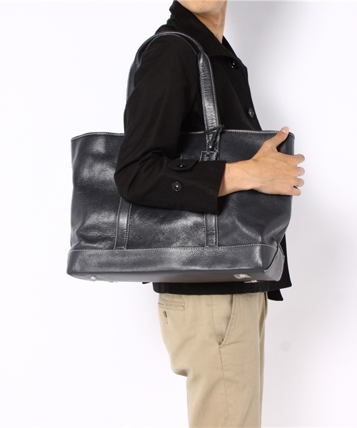 green label relaxing（グリーンレーベルリラクシング）の「□AP LEATHER トートバッグ 2（トートバッグ・メンズ・ネイビー/ワインレッド/ブラック・フリー）」の4枚目の写真
