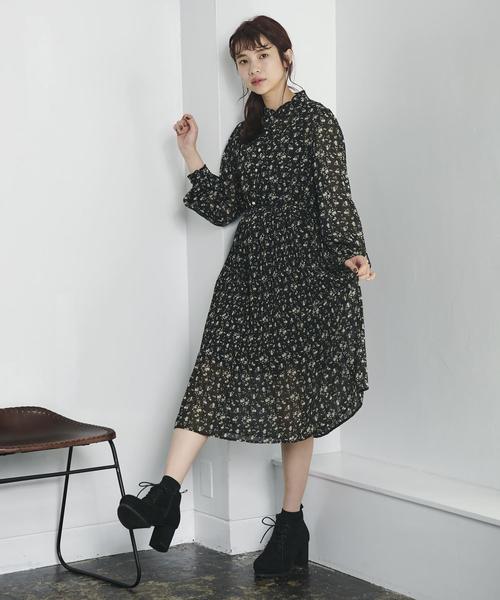 OLIVE des OLIVE（オリーブデオリーブ）の「NEW消しプリーツプチハイワンピース（ワンピース・レディース・ブラック/オフホワイト/ピンク・FREE）」の10枚目の写真