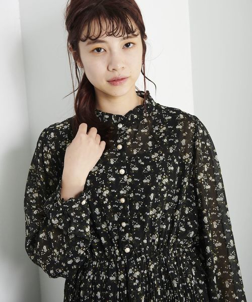 OLIVE des OLIVE（オリーブデオリーブ）の「NEW消しプリーツプチハイワンピース（ワンピース・レディース・ブラック/オフホワイト/ピンク・FREE）」の9枚目の写真