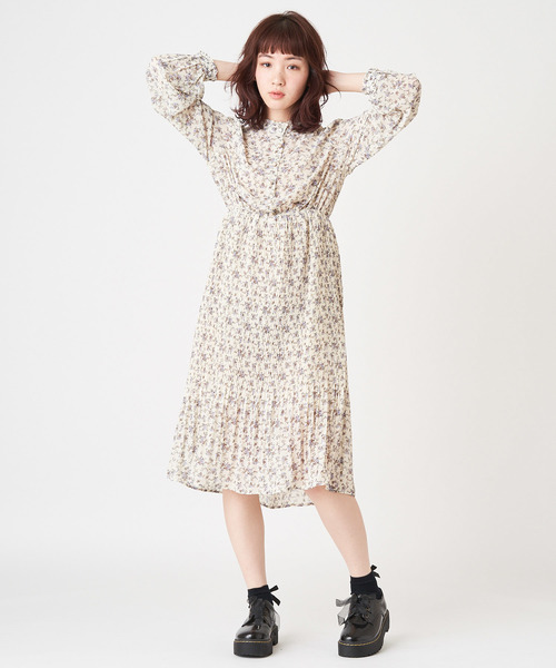 OLIVE des OLIVE（オリーブデオリーブ）の「NEW消しプリーツプチハイワンピース（ワンピース・レディース・ブラック/オフホワイト/ピンク・FREE）」の22枚目の写真