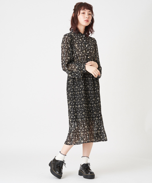 OLIVE des OLIVE（オリーブデオリーブ）の「NEW消しプリーツプチハイワンピース（ワンピース・レディース・ブラック/オフホワイト/ピンク・FREE）」の17枚目の写真