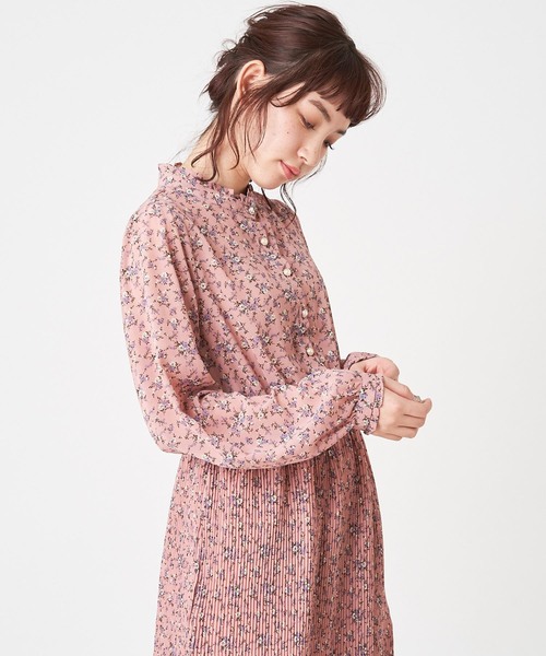 OLIVE des OLIVE（オリーブデオリーブ）の「NEW消しプリーツプチハイワンピース（ワンピース・レディース・ブラック/オフホワイト/ピンク・FREE）」の16枚目の写真