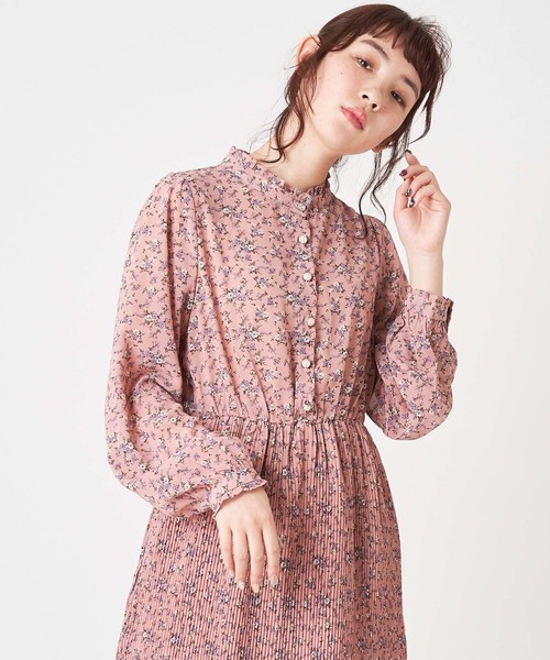 OLIVE des OLIVE（オリーブデオリーブ）の「NEW消しプリーツプチハイワンピース（ワンピース・レディース・ブラック/オフホワイト/ピンク・FREE）」の15枚目の写真