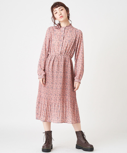 OLIVE des OLIVE（オリーブデオリーブ）の「NEW消しプリーツプチハイワンピース（ワンピース・レディース・ブラック/オフホワイト/ピンク・FREE）」の14枚目の写真