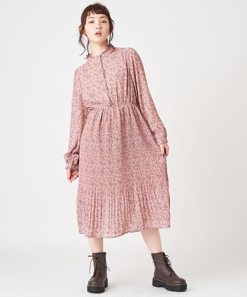 OLIVE des OLIVE（オリーブデオリーブ）の「NEW消しプリーツプチハイワンピース（ワンピース・レディース・ブラック/オフホワイト/ピンク・FREE）」の13枚目の写真