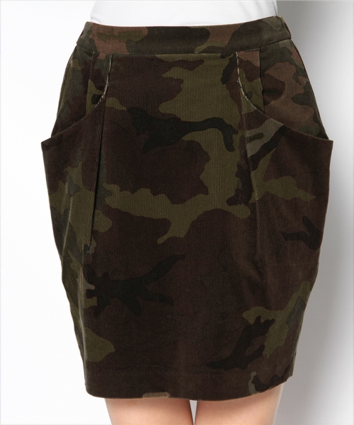 SHIPS for women(シップスフォーウィメン)の「カモ ビッグ ポケットスカート(スカート・レディース・ライトグリーン/オリーブ・36/38/34)」の5枚目の写真