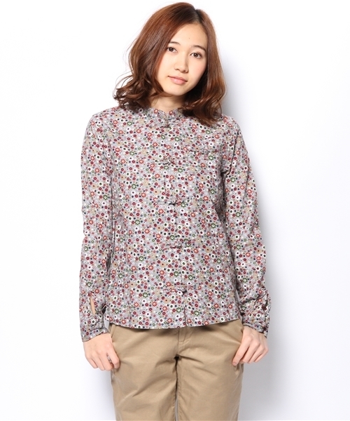 BEAMS BOY(ビームスボーイ)の「△BEAMS BOY / コード フラワー チャイナ**(シャツ/ブラウス・レディース・グレー/ベージュ・ONE SIZE)」の12枚目の写真