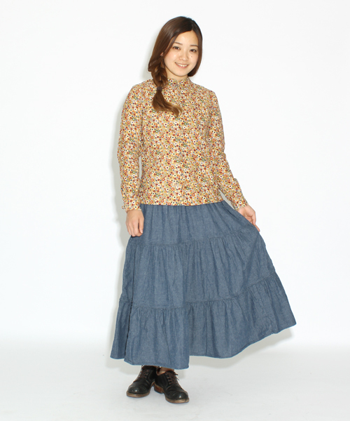 BEAMS BOY(ビームスボーイ)の「△BEAMS BOY / コード フラワー チャイナ**(シャツ/ブラウス・レディース・グレー/ベージュ・ONE SIZE)」の13枚目の写真