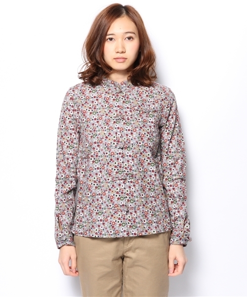 BEAMS BOY(ビームスボーイ)の「△BEAMS BOY / コード フラワー チャイナ**(シャツ/ブラウス・レディース・グレー/ベージュ・ONE SIZE)」の6枚目の写真
