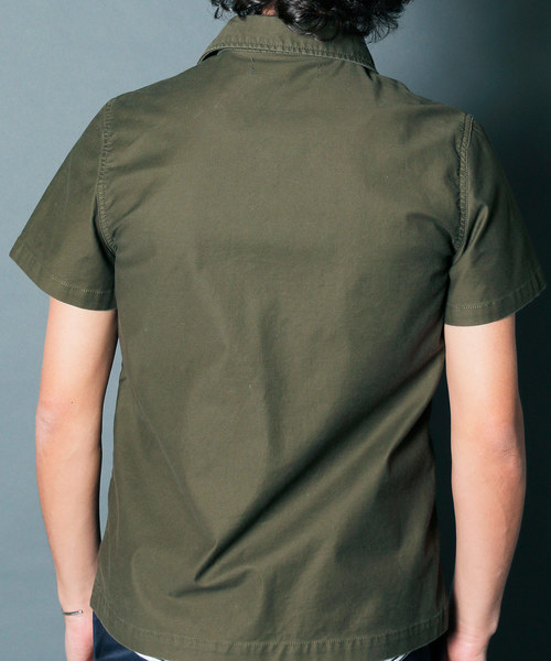 Magine（マージン）の「SULFUR STRETCH FATIGUE SHRTS S/S : ストレッチファティーグシャツ（シャツ/ブラウス・メンズ・ブラック/オリーブ/ネイビー・46/48/44）」の21枚目の写真
