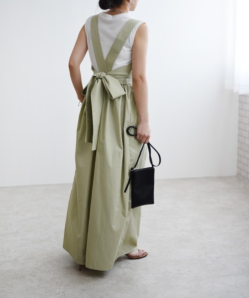 LHELBIE（レルビエ）の「バックスタイルクロスリボンサロペット