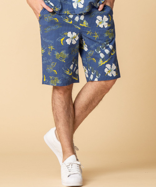 ADMIX/ATELIER SAB MEN（アドミックスアトリエサブメン）の「シアサッカー アロハ プリント イージー ショートパンツ（その他パンツ・メンズ・ブルー/マルチ/ブラック/ベージュ・48/50）」の3枚目の写真