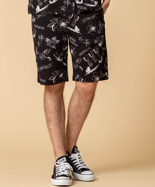 ADMIX/ATELIER SAB MEN（アドミックスアトリエサブメン）の「シアサッカー アロハ プリント イージー ショートパンツ（その他パンツ・メンズ・ブルー/マルチ/ブラック/ベージュ・48/50）」の2枚目の写真