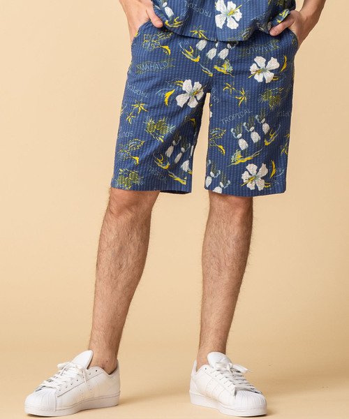 ADMIX/ATELIER SAB MEN（アドミックスアトリエサブメン）の「シアサッカー アロハ プリント イージー ショートパンツ（その他パンツ・メンズ・ブルー/マルチ/ブラック/ベージュ・48/50）」の9枚目の写真