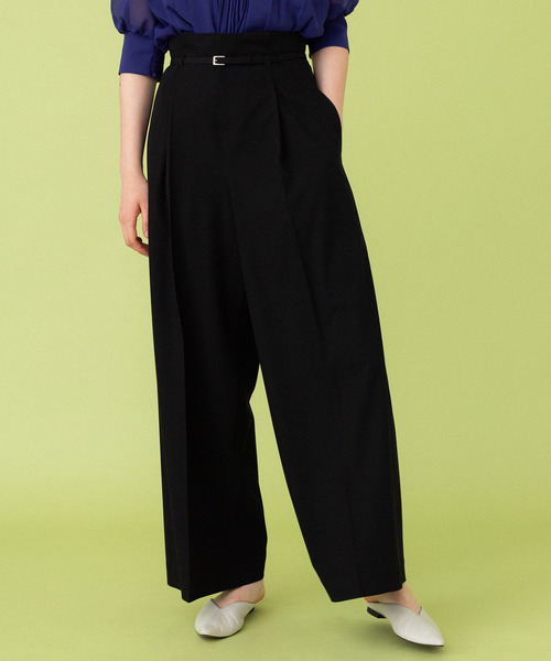 UNITED TOKYO（ユナイテッドトウキョウ）の「ウォッシャブルワイドパンツ（その他パンツ・レディース・ブラック/パープル/アイボリー/ブルー・1/2/3）」の3枚目の写真