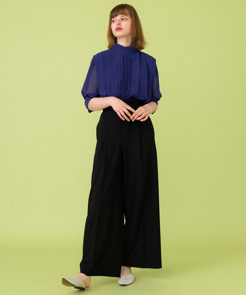 UNITED TOKYO（ユナイテッドトウキョウ）の「ウォッシャブルワイドパンツ（その他パンツ・レディース・ブラック/パープル/アイボリー/ブルー・1/2/3）」の5枚目の写真