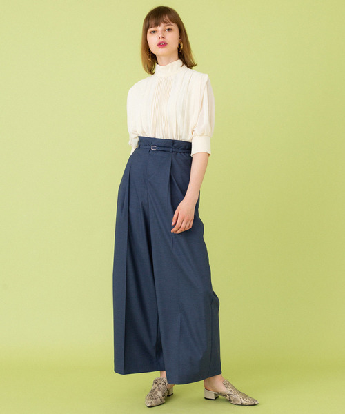 UNITED TOKYO（ユナイテッドトウキョウ）の「ウォッシャブルワイドパンツ（その他パンツ・レディース・ブラック/パープル/アイボリー/ブルー・1/2/3）」の9枚目の写真