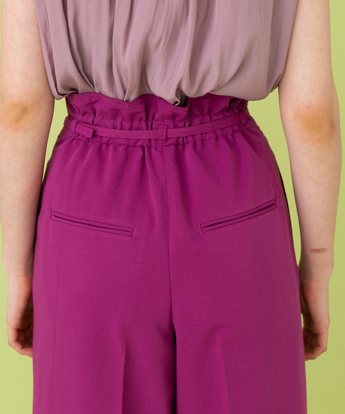 UNITED TOKYO（ユナイテッドトウキョウ）の「ウォッシャブルワイドパンツ（その他パンツ・レディース・ブラック/パープル/アイボリー/ブルー・1/2/3）」の6枚目の写真
